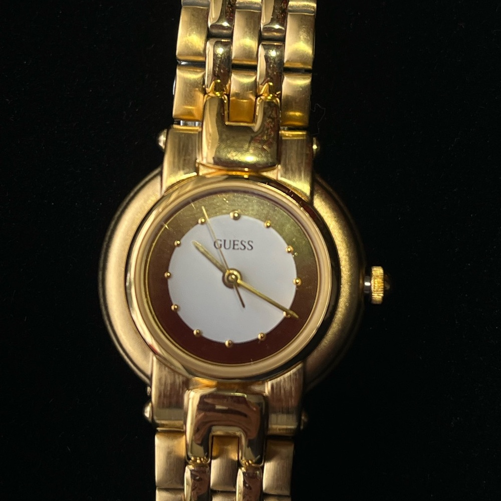 Guess Gold-Tone Ladies Watch with NEW BATTERY!